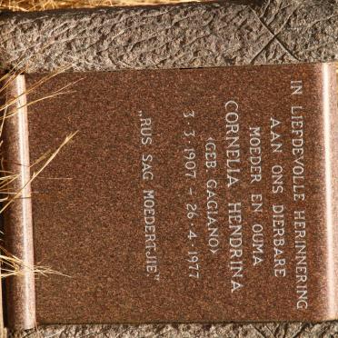 KLERK Louwrens Christiaan, de 1896-1956 &amp; Cornelia Hendrina LAMPRECHT nee GAGIANO 1907-1977