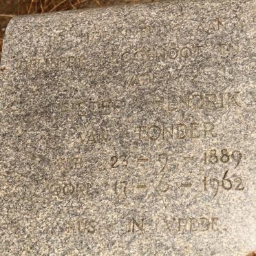 TONDER Pieter Hendrik, van 1889-1962