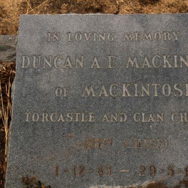 MACKINTOSH Duncan A.E. 1883-1966