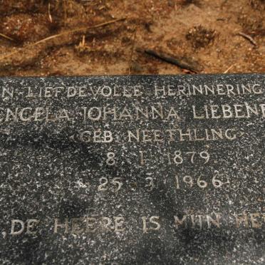 LIEBENBERG Engela Johanna nee NEETHLING 1879-1966