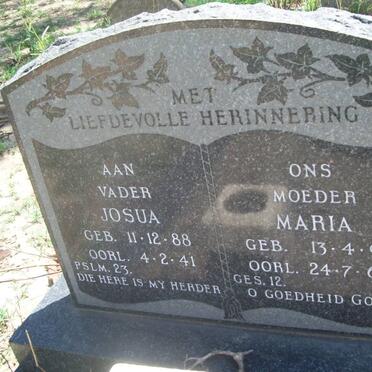 ? Josua 1888-1941 &amp; Maria 1890-1969