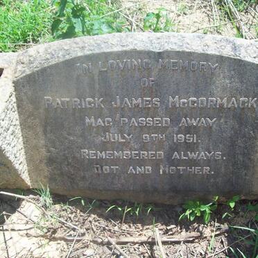 McCORMACK Patrick James -1951