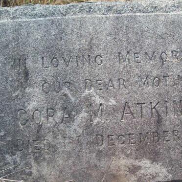 ATKINSON Cora M. -1962