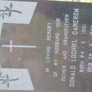 CAMERON Donald Lochiel 1901-1978