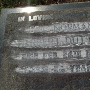 DUTTON Eric Norman Herbert -1949