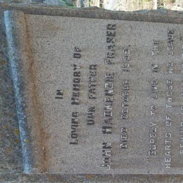 FRASER John Mackenzie -1955