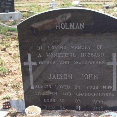 HOLMAN Jaison John 1934-1996