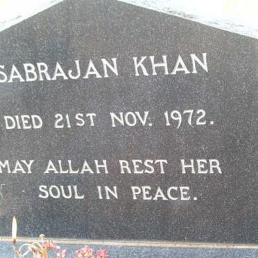 KHAN Sabrajan -1972