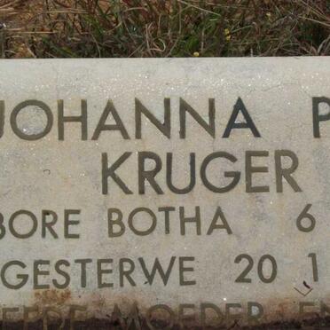 KRUGER Johanna P.D. nee BOTHA 1904-1993