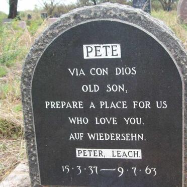 LEACH Peter 1937-1963