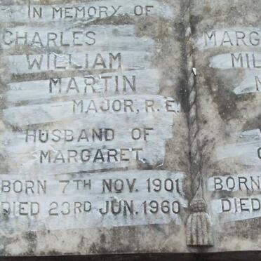 MARTIN Charles William 1901-1960 &amp; Margaret Miller 1901-1973