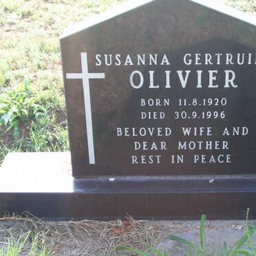 OLIVIER Susanna Gertruida 1920-1996