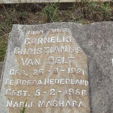 PELT Cornelis Christianus, van 1931-1956