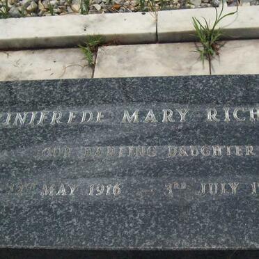 RICHARDS Winifrede Mary 1916-1917