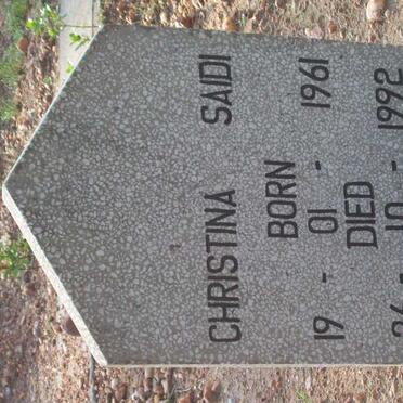 SAIDI Christina 1961-1992