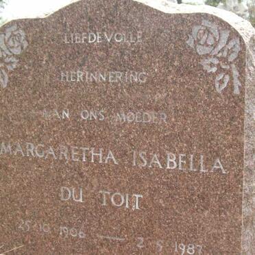 TOIT Margaretha Isabella du, 1906-1987