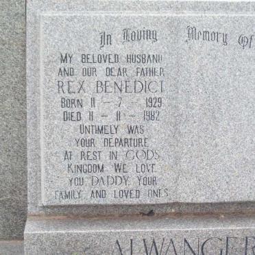 ALWANGER Rex Benedici 1929-1982
