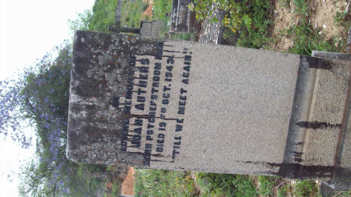 AUTHERS Joan 1901-1943