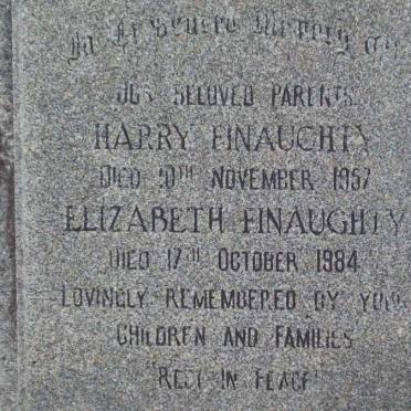 FINAUGHTY Harry -1957 &amp; Elizabeth -1984