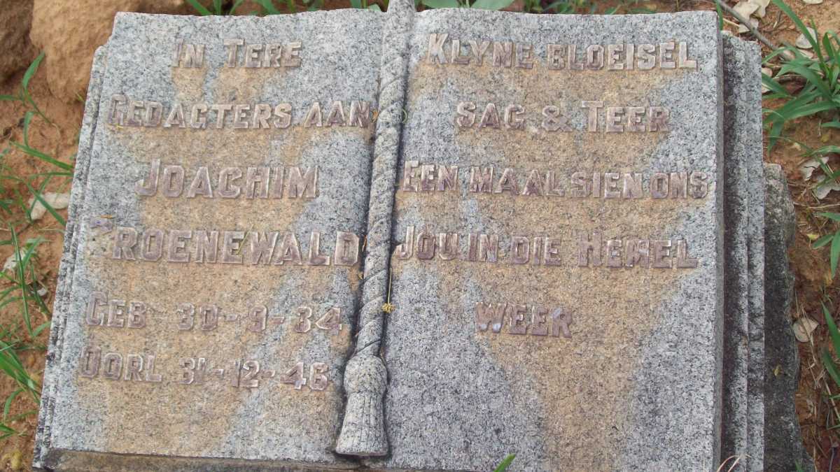 GROENEWALD Joachim 1934-1946