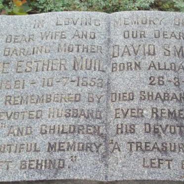 MUIL David Smith 1879-1963 &amp; Annie Esther 1881-1953