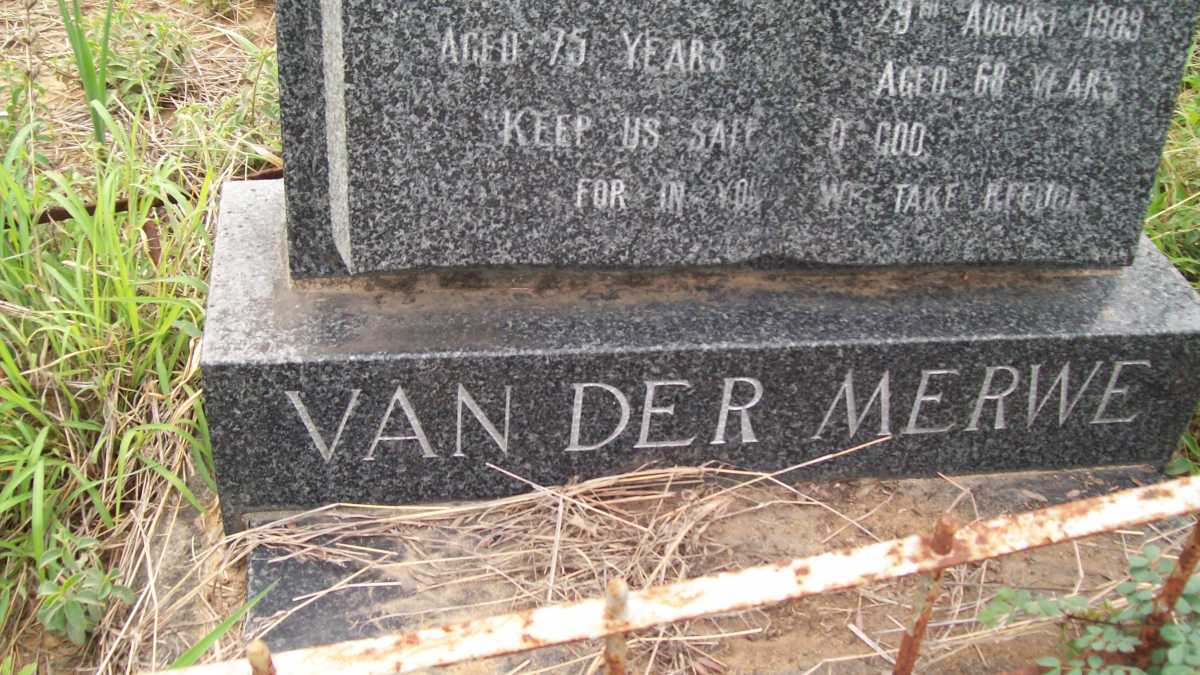 MERWE Johannes Jakobus, van der -1981 &amp; Clara Elizabeth BESTER