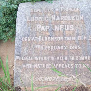 PAPENFUS Ludwig Napoleon 1865-