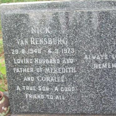 RENSBURG Nick, van 1948-1973