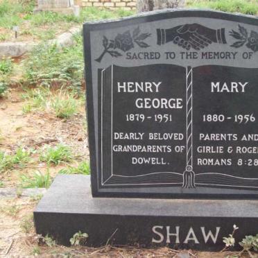 SHAW Henry George 1879-1951 &amp; Mary 1880-1956