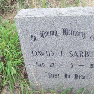SARBUTT David J. -1984