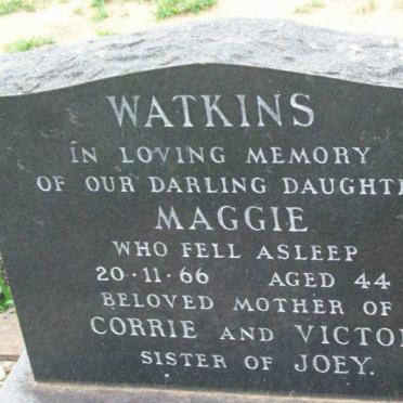 WATKINS Maggie -1966