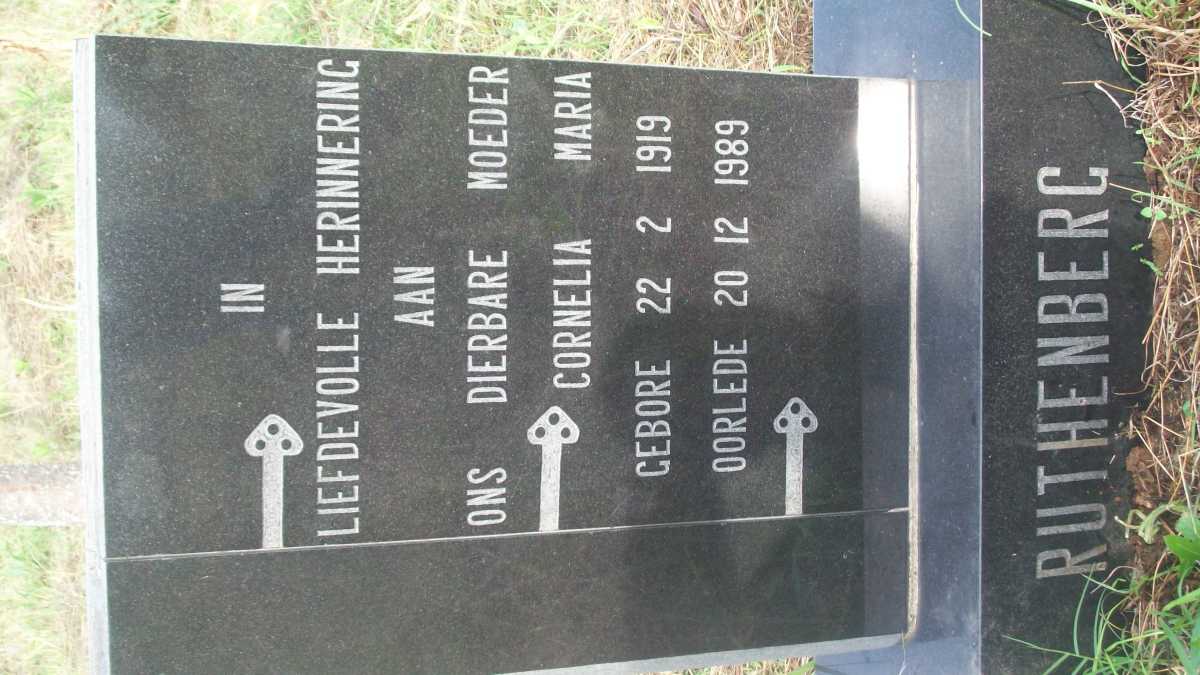 RUTHENBERG Cornelia Maria 1919-1989