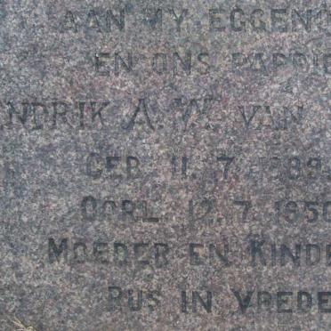 BILJON Hendrik A.W., van 1889-1950 