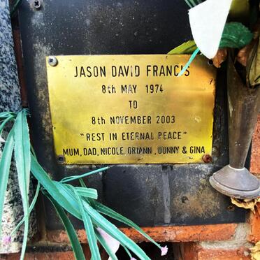 FRANCIS Jason David 1974-2003