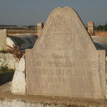 PLESSIS Philippus Lourens Andries, du 1850-1920