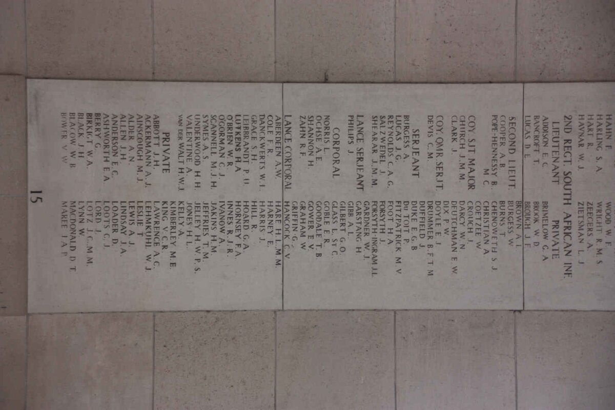 1. Menenpoort 2nd Regt SA Inft