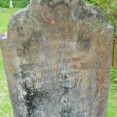 JACKSON Mary Ann 1869-188?