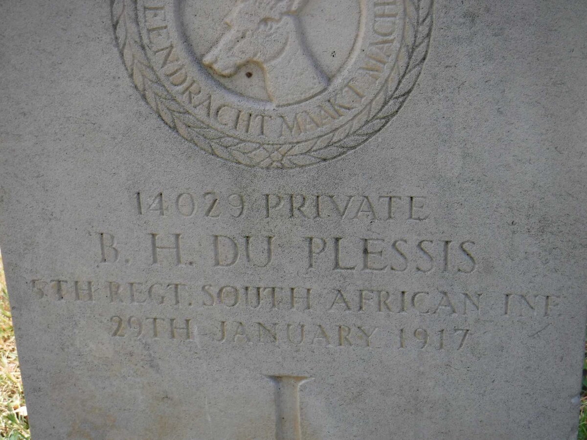 PLESSIS B.H., du -1917